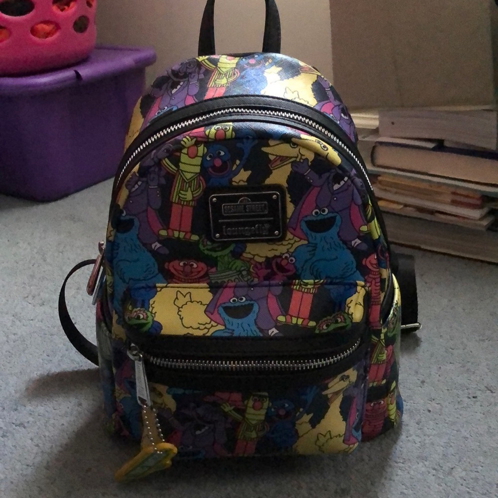 Loungefly x Sesame Street Mini Leather Backpack